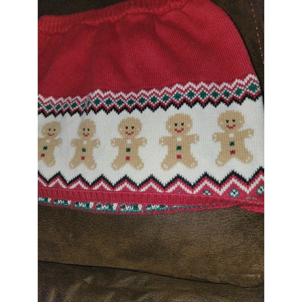 Gymboree Christmas cabin gingerbread man sweater skirt‎ size 5t